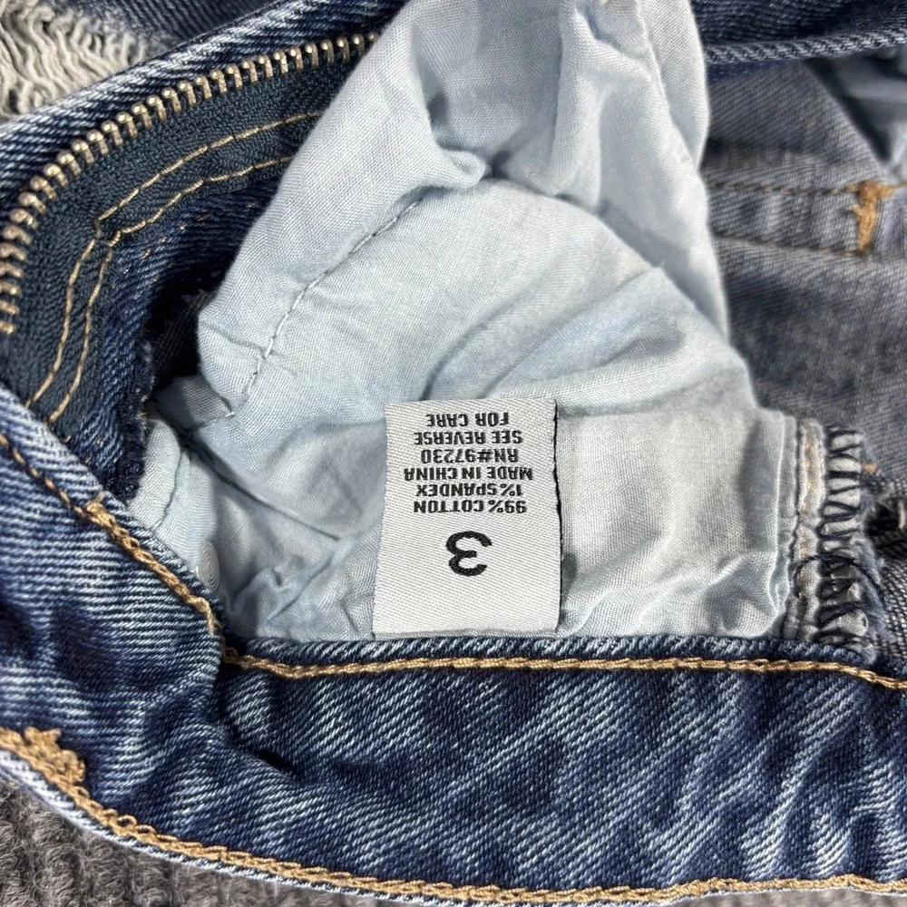 Vintage Almost‎ Famous Distressed Skinny Fit Jeans Women 3 Blue Stretch Comfort